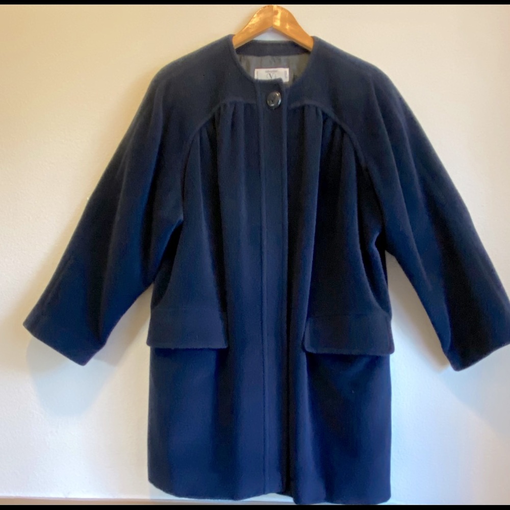 Valentino wool & cashmere over check coat